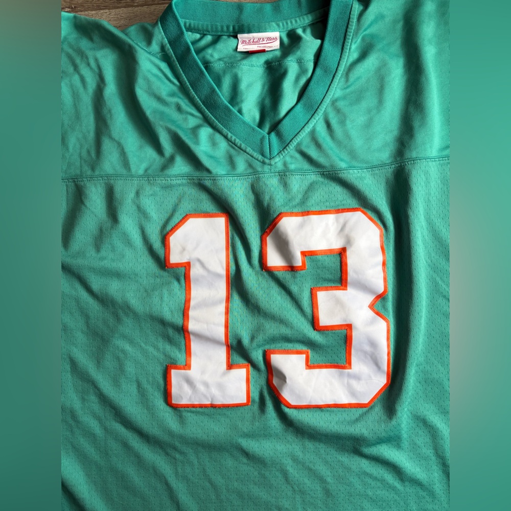 Vintage Dan Marino Dolphins Mitchell & Ness Teal Throwback Jersey